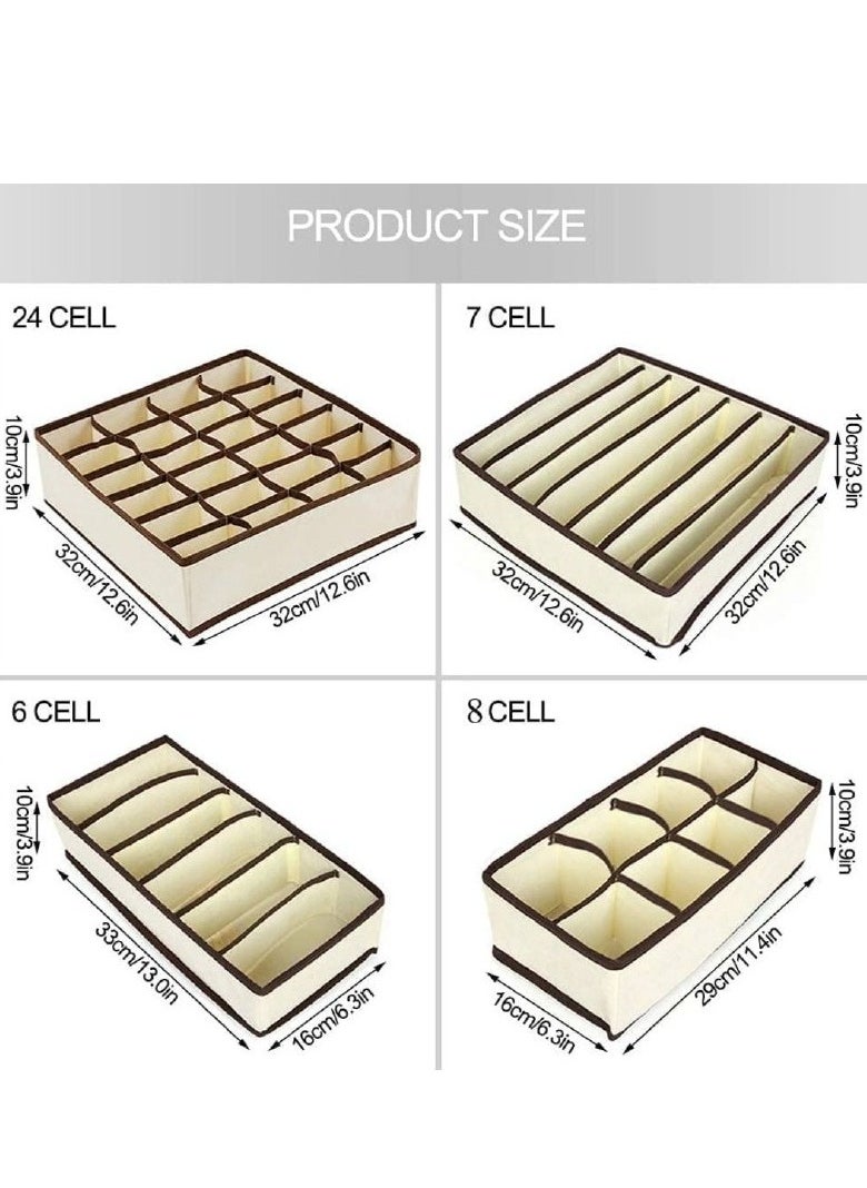 ماركة غير محددة طقم صندوق منظم الملابس الداخلية مكون من 4 قطع  - Image 5