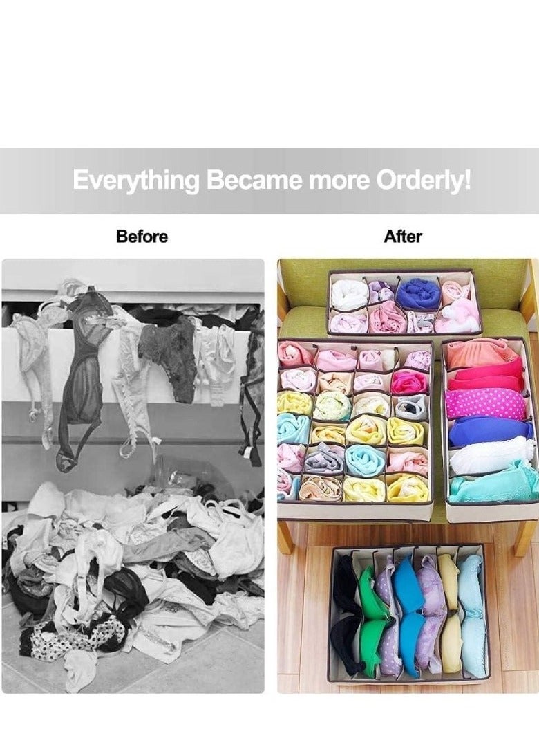 طقم صندوق منظم الملابس الداخلية مكون من 4 قطع - Image 4