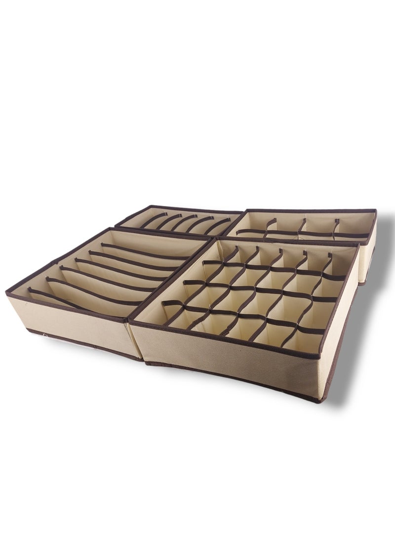 طقم صندوق منظم الملابس الداخلية مكون من 4 قطع - Image 3