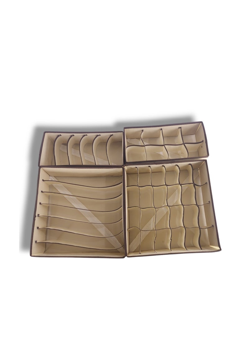 طقم صندوق منظم الملابس الداخلية مكون من 4 قطع - Image 2