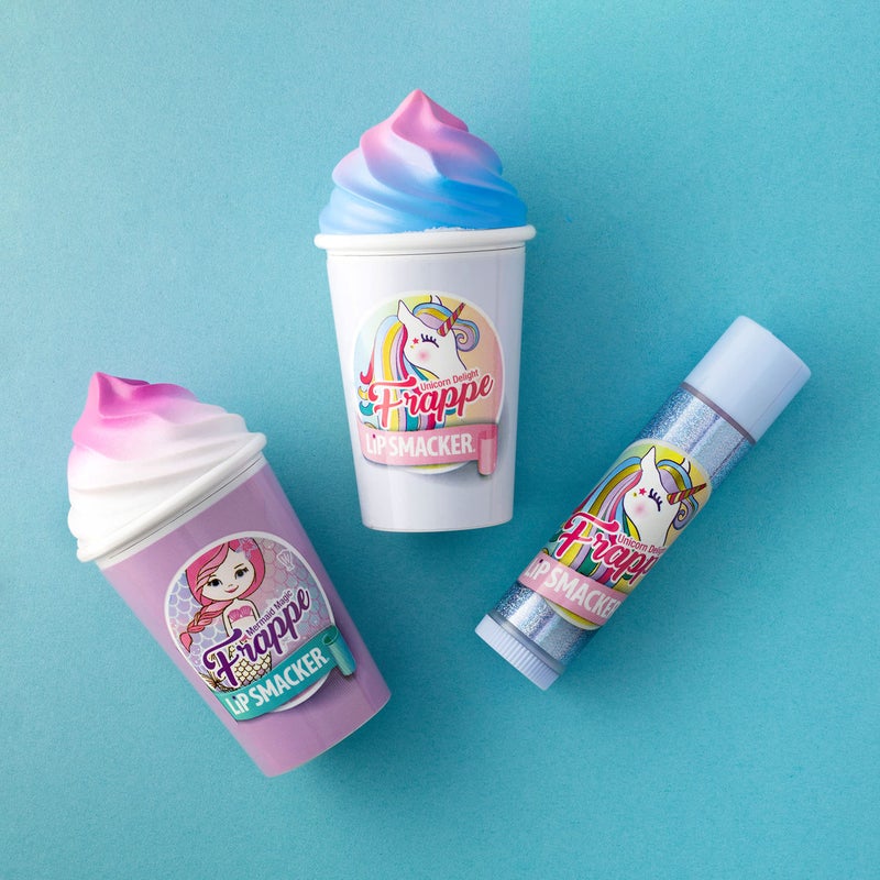 Lip Smacker Magical Frappe Collection 3 Pack Beverage Lip Balm - Moisturizing, Soothing Unicorn & Mermaid Delight/Magic - Image 5