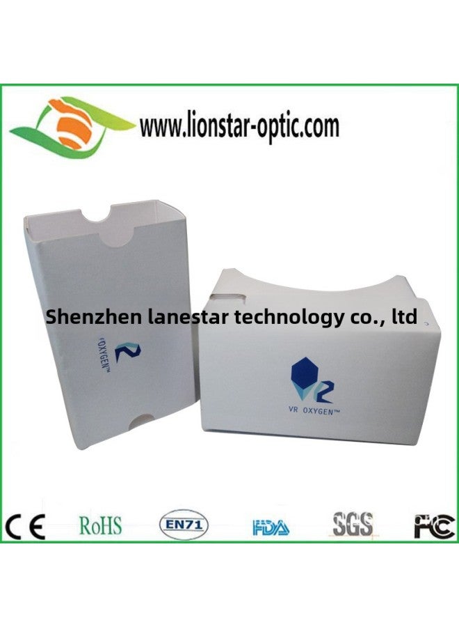 Promotional Vr Glasses 6 Inch Cardboard VR3D Glasses Second Generation Google Glasses Manufacturers Wholesale-Color:White  - Image 1
