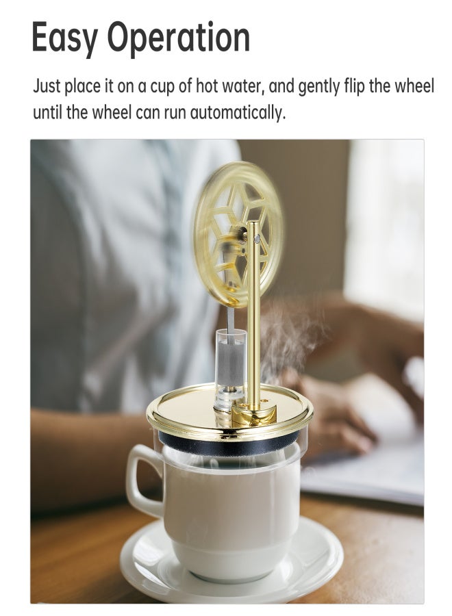 Low Temperature Stirling Engine Assembled Educational Steam Heat Model for Classroom Teaching Experiment Alloy Parts Efficient and Quiet Gift for Physics and Science Enthusiasts Teacher Adults Kids - Image 5