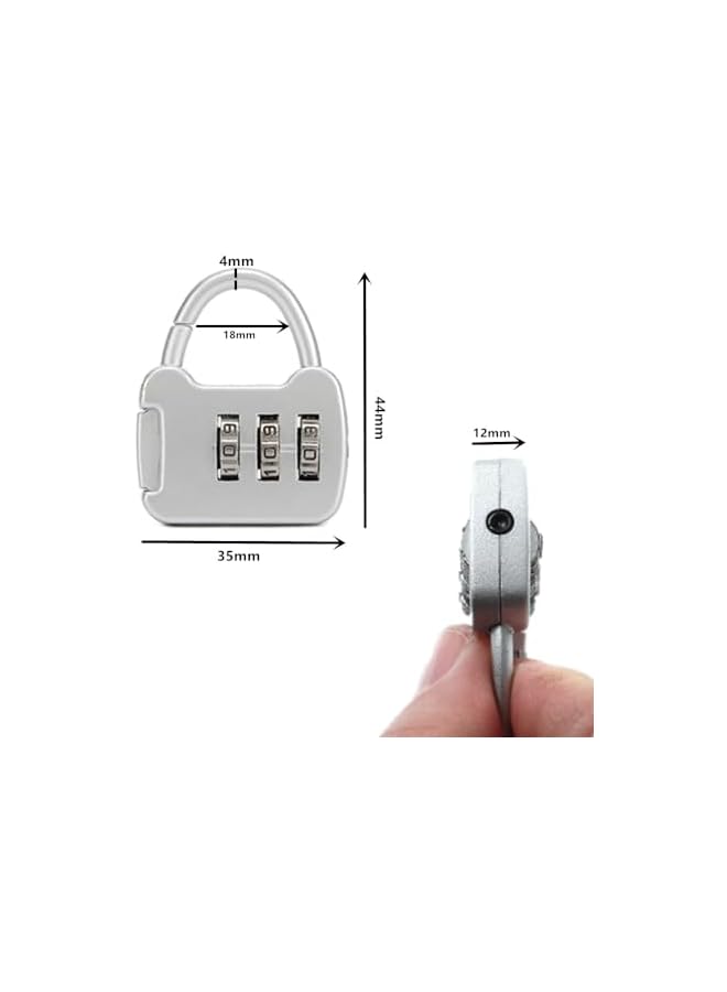 PROMASS PROMASS 5PCS Combination Padlock, Luggage Locks, 3 Digit Combination Padlock Mini Travel Resettable Code Lock, for School, Gym or Sports Locker, Toolbox, Box, Fence, Hasp Storage  - Image 2