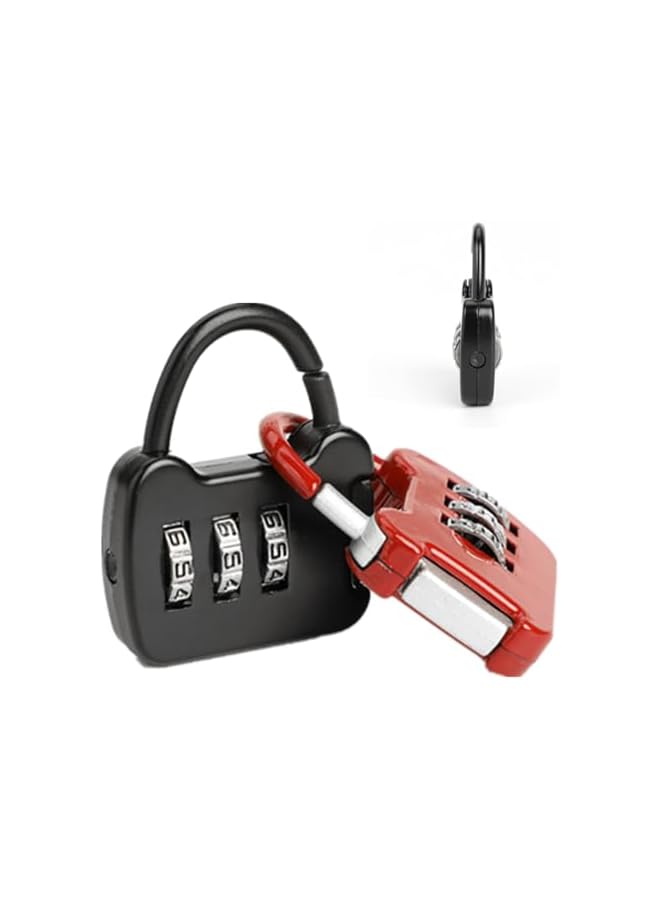 PROMASS PROMASS 5PCS Combination Padlock, Luggage Locks, 3 Digit Combination Padlock Mini Travel Resettable Code Lock, for School, Gym or Sports Locker, Toolbox, Box, Fence, Hasp Storage  - Image 4