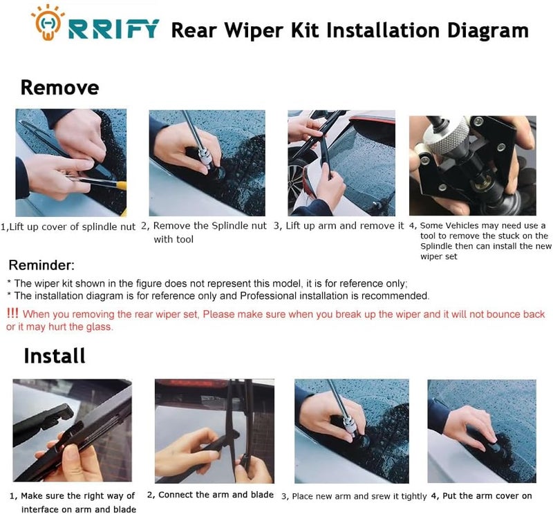ORRIFY Rear Windshield Wiper Arm Blade for Ford and Lincoln - Image 5