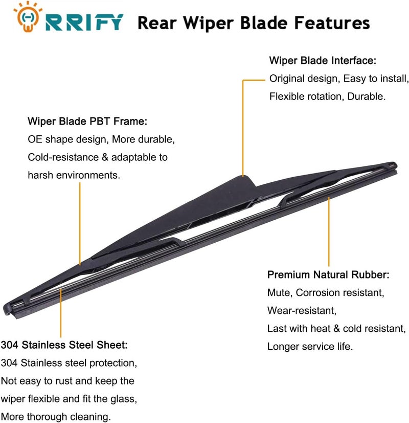 ORRIFY Rear Windshield Wiper Arm Blade for Ford and Lincoln - Image 4