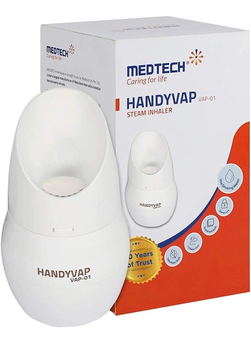 Medtech Handyvap Steam Inhaler – Portable Steam Vaporizer for Cold, Cough & Nasal Congestion Relief - Image 1
