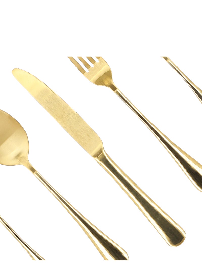La Mesa - 20PCS CUTLERY SET SHINY AND MATT GOLD - Image 1