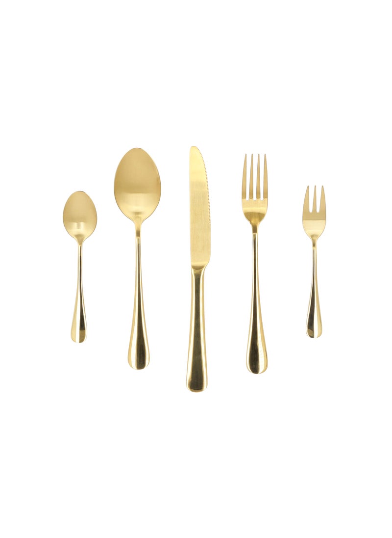 La Mesa - 20PCS CUTLERY SET SHINY AND MATT GOLD - Image 1