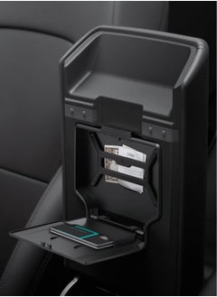 Spigen One-Tap Hidden Storage Box (Carbon Edition) for Tesla Model 3 2024 Refresh Center Console Organizer Armrest  - Image 1