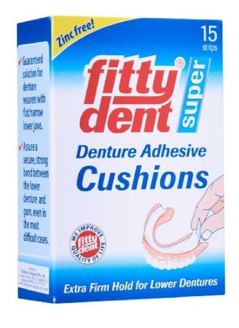 15-Piece Waterproof Denture Adhesive Comfort Strips