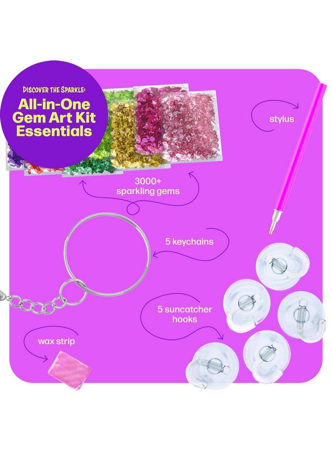Dan&Darci Diamond Art Kit For Kids - Gem Painting Arts & Crafts Kits For Ages 6-12, Gifts For 6, 7, 8, 9, 10, 11, 12 Year Old Boy & Girl - Girls Birthday Toys Gift Ideas - Craft Activities Age 6+ - Image 2