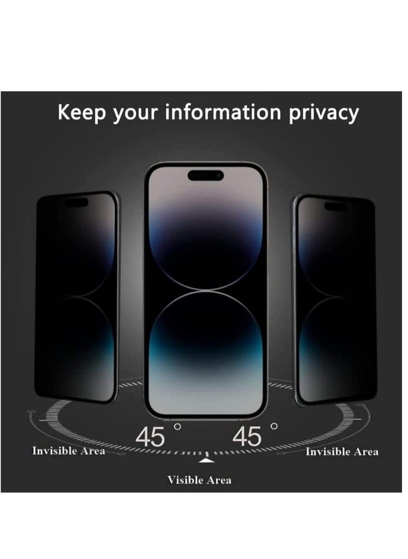 vesus iPhone 14 Pro Max Privacy Screen Protector Anti-Spy Tempered Glass Film 9H Hardness Scratch Resistant Bubble Free Anti Spy Tempered Glass Screen Protector - Image 5