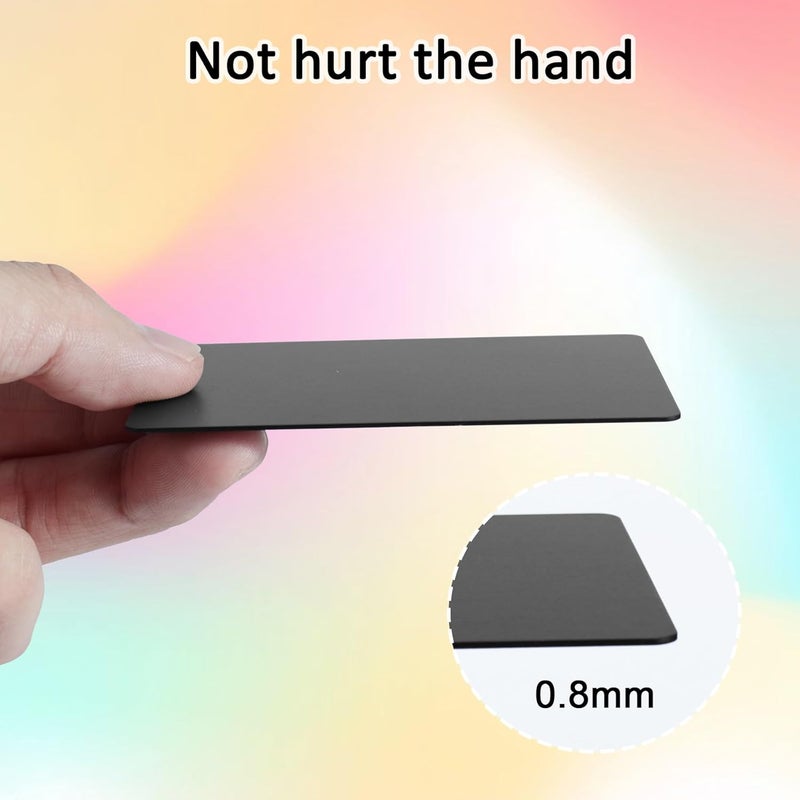 OESDLTD Thick Multi-Colors Aluminum Metal Business Cards Anodized aluminum 86 X 54 X 0.8 mm 15 pcs Include Protector Sleeves(Frosted) - Image 3