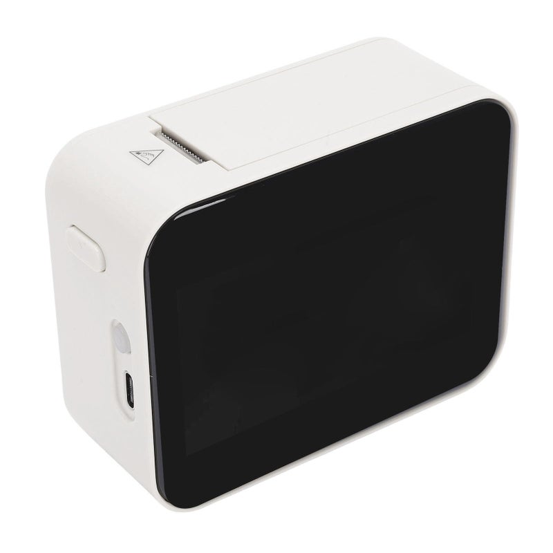 طابعة حرارية لاسلكية صغيرة لصنع الملصقات محمولة مع قوالب متعددة للمنزل والمكتب وتنظيم المدرسة، من الأبيض ABS - Image 4