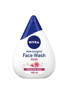 Nivea Women Face Wash for Sensitive Skin Milk Delights Rose 100 ml  - Image 1