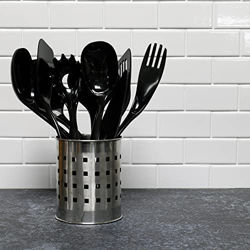 Chef Craft Basic Melamine Slotted Turner/Spatula, 11.25 inch, Black - Image 3