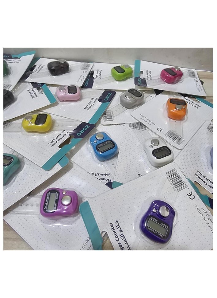 خاتم تسبيح رقمي بتصميم صغير وانيق علبة 24 حبة لتوزيعات الهدايا والمناسبات متعدد الالوان - Image 1