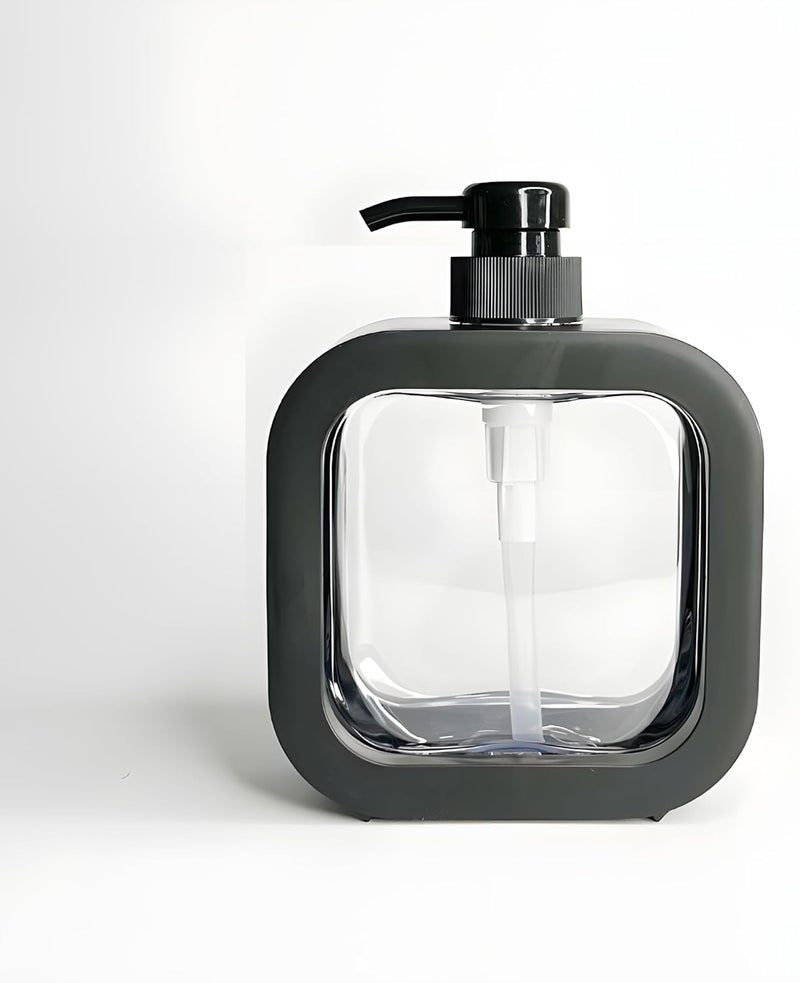 Dollar 50g Black Plastic Soap Dispenser, Black Empty Soap Dispenser for Bathroom Kitchen Hand Soap Dish Shower Gel Shampoo Dispenser for Household Import