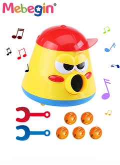 Electric Catapult Toy Set with 5 Bells and 2 Shovels, Bell Launching Toys, Monster Walker Toy with Beautiful Ringtone, 360° Rotating Toys with Unique Appearance, Creative Baby Crawling Toys, Ideal Gift for Babies, 18*20*19cm