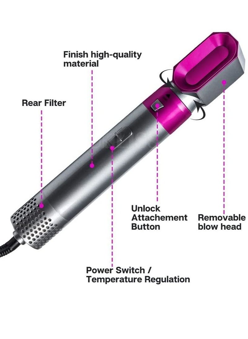 Generic مجفف شعر 5 في 1 من Pepisky Airwrap Styler، فرشاة هواء ساخن، مكواة فرد الشعر بالأيونات السالبة، مكواة تجعيد الشعر، فرشاة تمشيط الهواء الساخن (المملكة المتحدة) - Image 3