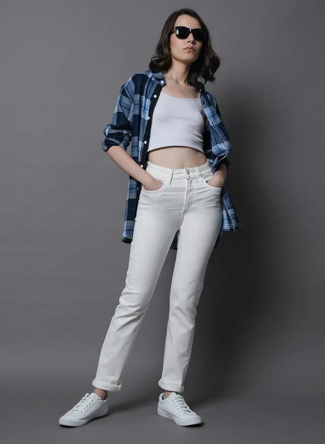 HIGH STAR High Rise Solid Jeans by Styli