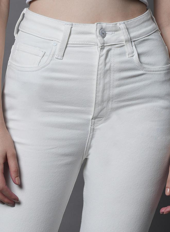 High Rise Solid Jeans by Styli