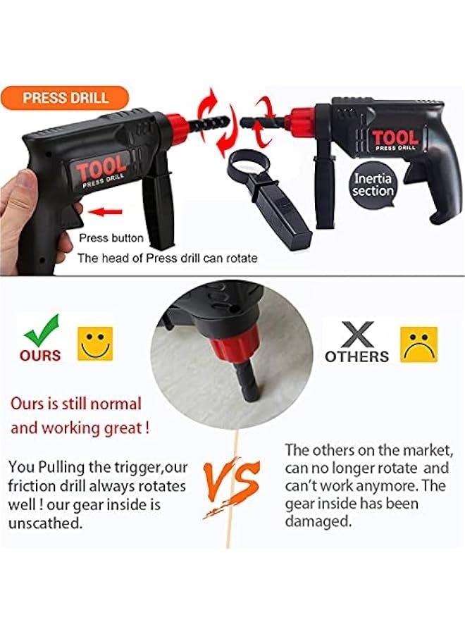 Durable Kids Tool Set Kids Play Tool , Pretend Play Construction Toy, Kids Toy Electronic Toy Drill Tool Construction Toy for Toddlers Boys Girls, Tool Kit with a Sturdy Tool Box (Manual) - Image 4
