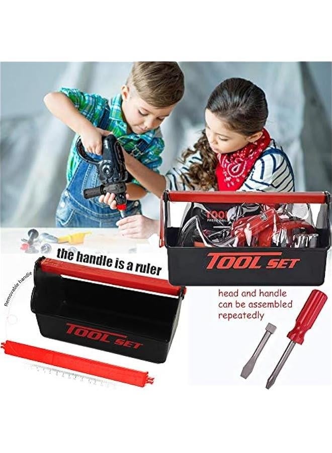Durable Kids Tool Set Kids Play Tool , Pretend Play Construction Toy, Kids Toy Electronic Toy Drill Tool Construction Toy for Toddlers Boys Girls, Tool Kit with a Sturdy Tool Box (Manual) - Image 3