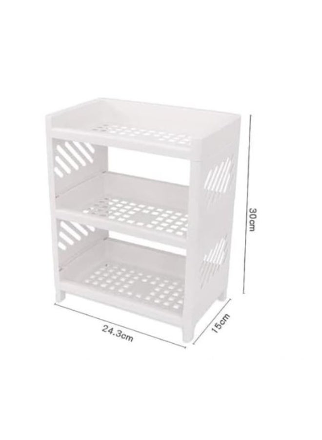 Spaceshoop Three Tier Desktop Storage Rack Cosmetic and Skincare Storage Boxes Dust Proof Makeup Organizer Desktop Organizer - Image 3