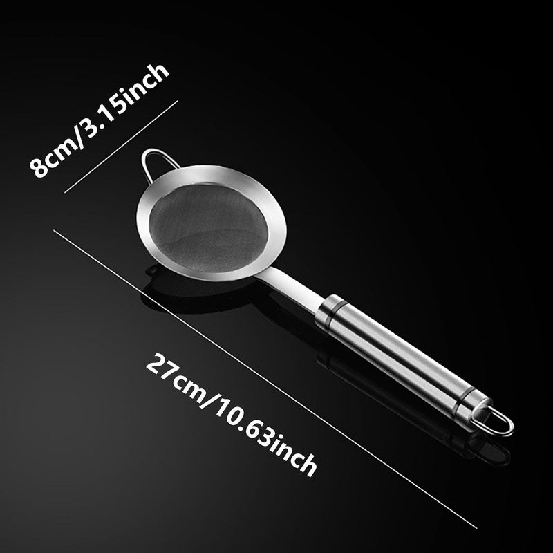 ToolHouse Stainless Steel Fine Mesh Filter, Kitchen Strainer Sieve for Flour, Tea, Powder with Ergonomic Handle, Rust-Proof & Dishwasher Safe - Image 2