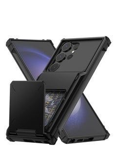 General Samsung Galaxy S23 Ultra S23 Plus S23 Case Double Layer AntiSlip Case for Galaxy S23 Ultra S23 Plus S23 with Hidden Card Slot 5 Card  - Image 1