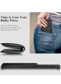 General Samsung Galaxy S23 Ultra S23 Plus S23 Case Double Layer AntiSlip Case for Galaxy S23 Ultra S23 Plus S23 with Hidden Card Slot 5 Card  - Image 3