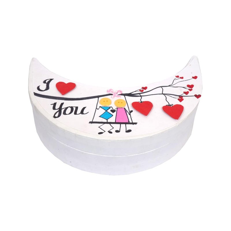 SURPRISE SOMEONE Handmade Moon Shape Gift Love Box Paper Empty Gift Hamper Box For Gift Packaging Birthday Anniversary Boyfriend Girlfriend Husband Wife Wedding Love GiftsMulticolour - Image 4