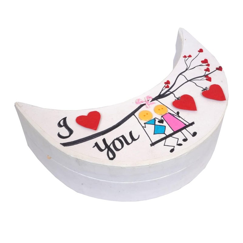 SURPRISE SOMEONE Handmade Moon Shape Gift Love Box Paper Empty Gift Hamper Box For Gift Packaging Birthday Anniversary Boyfriend Girlfriend Husband Wife Wedding Love GiftsMulticolour - Image 5