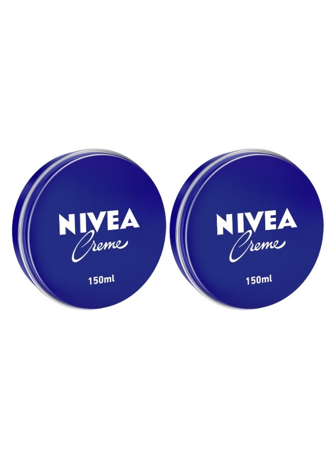 Nivea, Body & Face Moisturizing Cream Tin 150ml X 2Pcs - Image 1