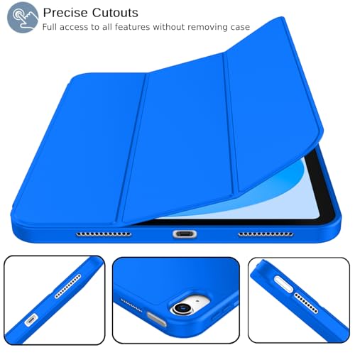 iMieet iPad A16 Case 11th GeniPad 10th Generation Case 11Inch 2025109 Inch 2022 with Pencil Holder Trifold Stand Smart Cover with Soft TPU BackAuto WakeSleepMedium Blue - Image 3