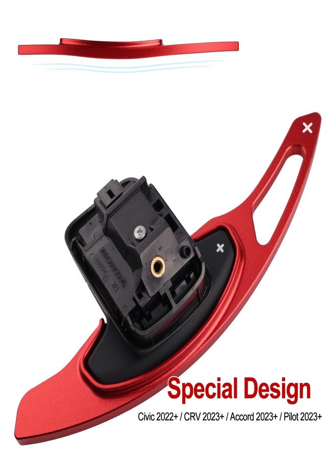 Thenice ثينيس متوافق مع هوندا سيفيك بدالات نقل الحركة من سبائك الألمنيوم، تمديد بدالات النقل لجيل 11 سيفيك 2022-2026، أكورد/سي آر-في 2023-2026 (أحمر) - Image 4