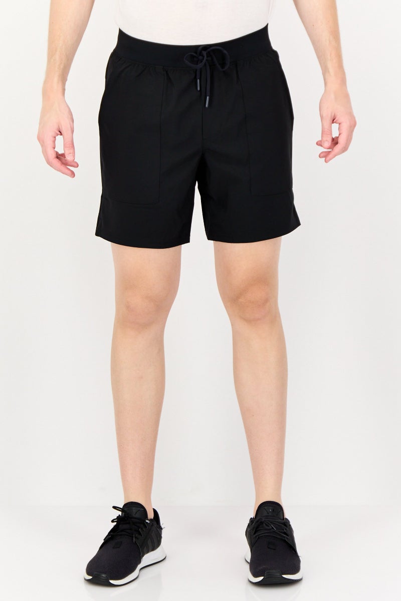 SKECHERS Men Sportswear Fit Brand Logo Outdoor Shorts, Black  - Image 1