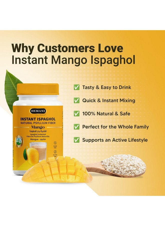 Hemani Instant Psyllium Husk Ispaghol 100g | Mango Flavored On-The-Go Fiber Supplement | Supports Digestive Health | Add to Water for a Refreshing Drink - Image 5
