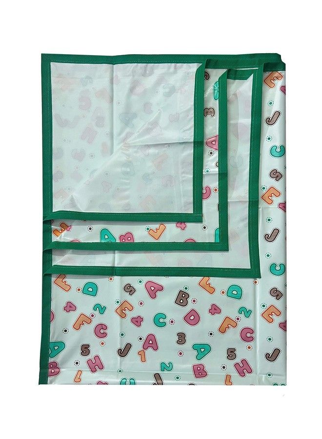 Ecosoft Plastic Sheetpvc Sheet For Kidsrubber Sheet For Babiesbed Wetting Protector(90 X 135 Cm) (Green Abc123)  - Image 2