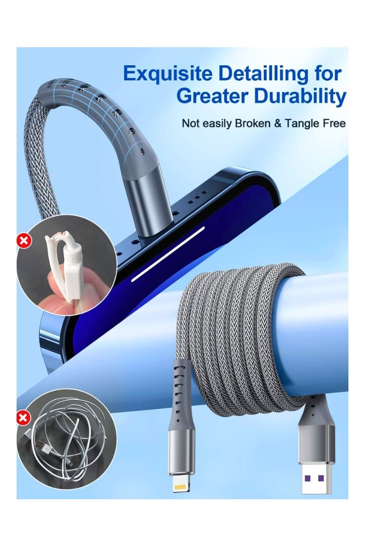 Chase Up Phone Charger Cable 3M Fast Charger Lightning Cable MFi Certified Phone Charging Cable Long Phone Cable for iPhone 14 13 12 11 Pro Max XR XS X 8 7 Plus 6s 6 SE - Image 2