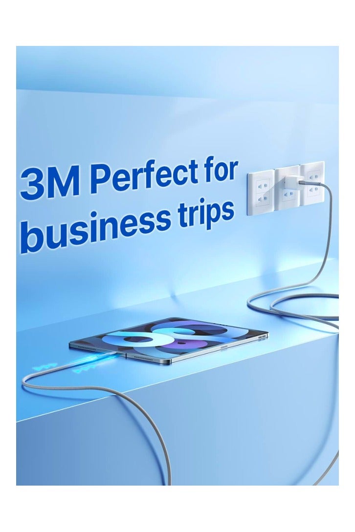 Chase Up Phone Charger Cable 3M Fast Charger Lightning Cable MFi Certified Phone Charging Cable Long Phone Cable for iPhone 14 13 12 11 Pro Max XR XS X 8 7 Plus 6s 6 SE - Image 4