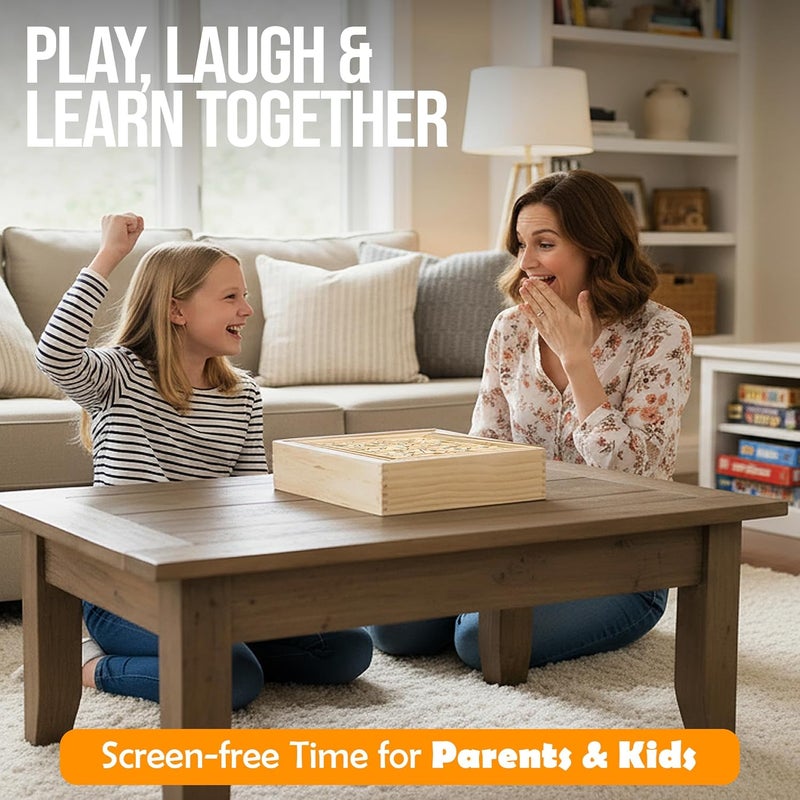 STERLING 60 Hole Labyrinth Board Game - Wooden Maze Puzzle for Kids and Adults - Image 4