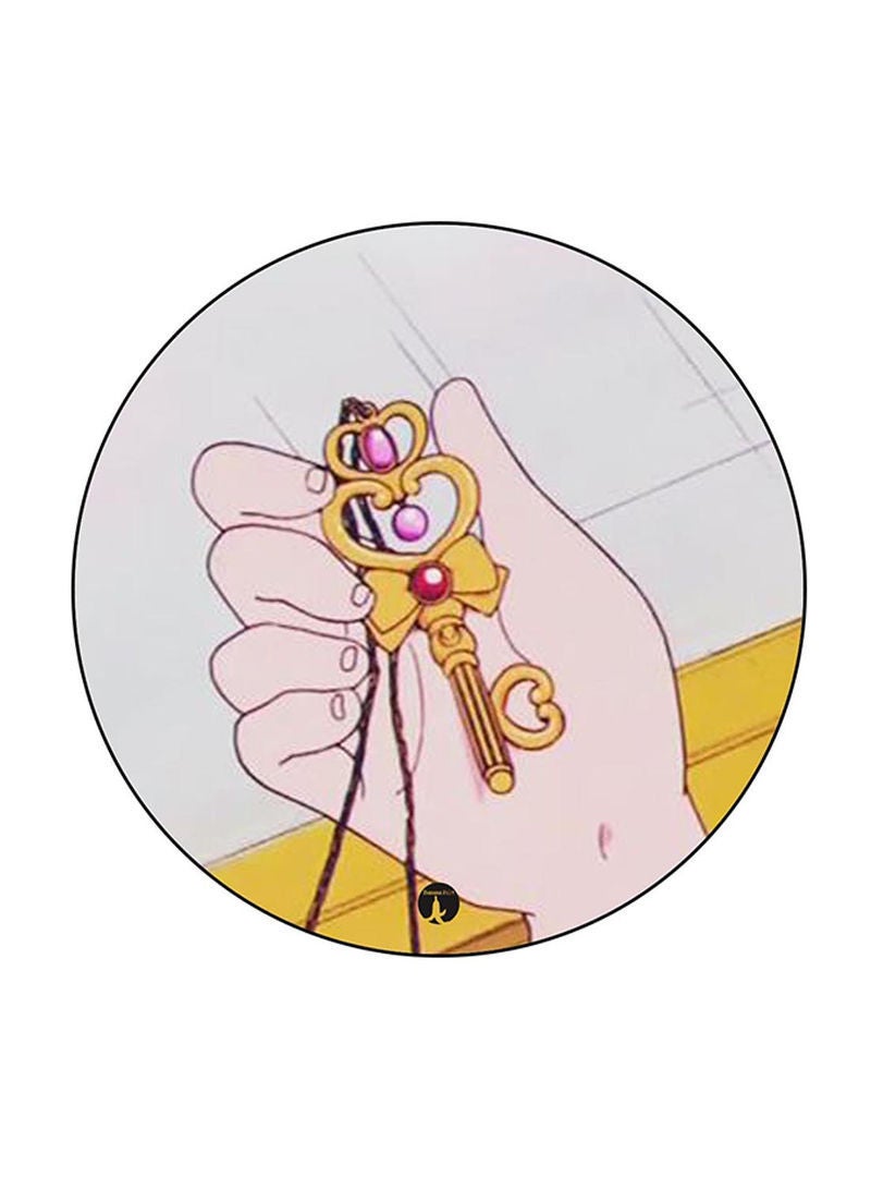 RKN Anime Sailor Moon Printed Fridge Magnet Round  Multicolour - Image 1