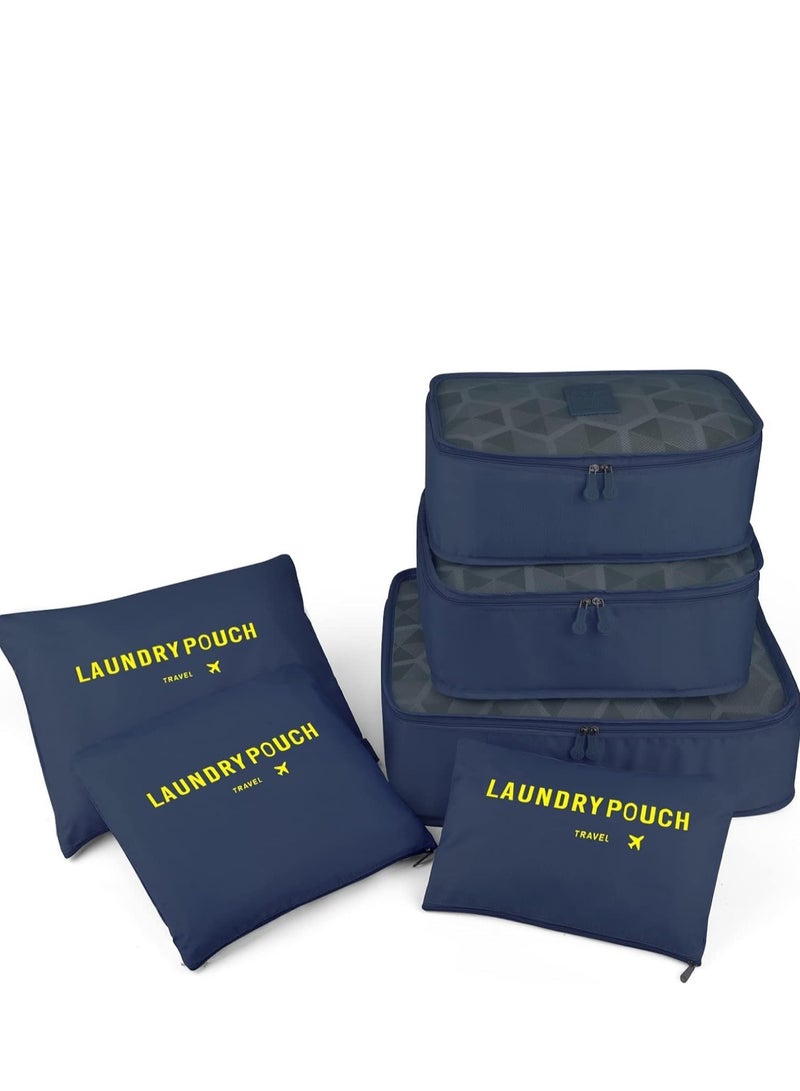 6 Pieces Multifunctional Travel Storage Bags Clothes Sorter with Travel Packing Bags Organizer Pouch for Suitcases and Shoes Bags - Image 3