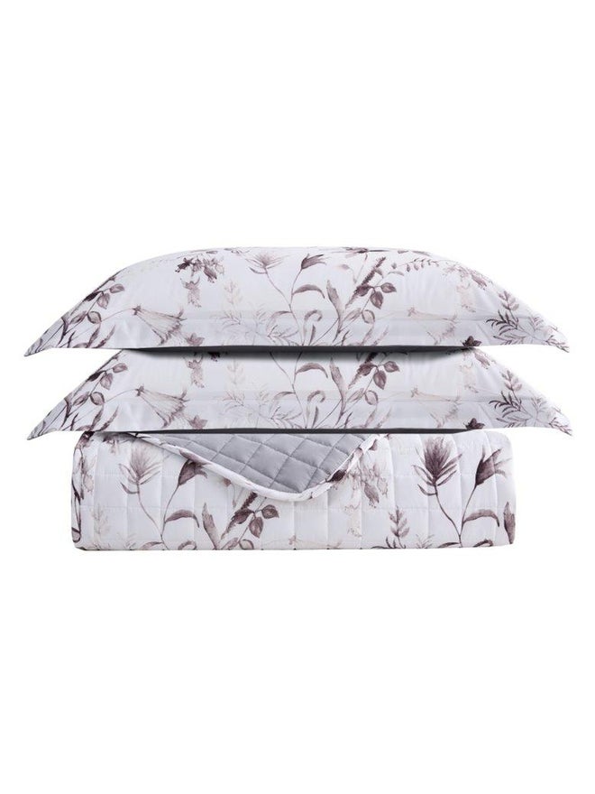 VALENTINI 4-Piece Microfiber Printed Bedspread King Set - Image 2