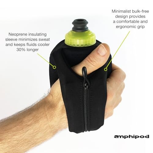 Amphipod Hydraform Ergo-Lite Handheld Water Bottle, BPA-Free Minimalist Insulated Hydration for Ultra-Running & Walking - Hi-Viz - 10.5 oz - Image 2