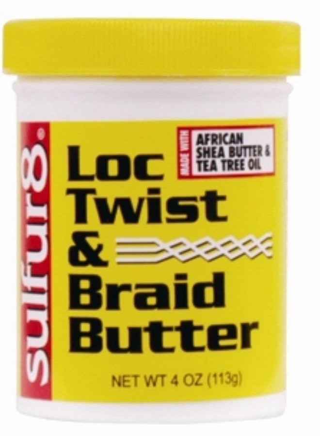 Sulfur 8 Sulfur8 Loc Twist & Braid Butter, 4 oz (Pack of 4)